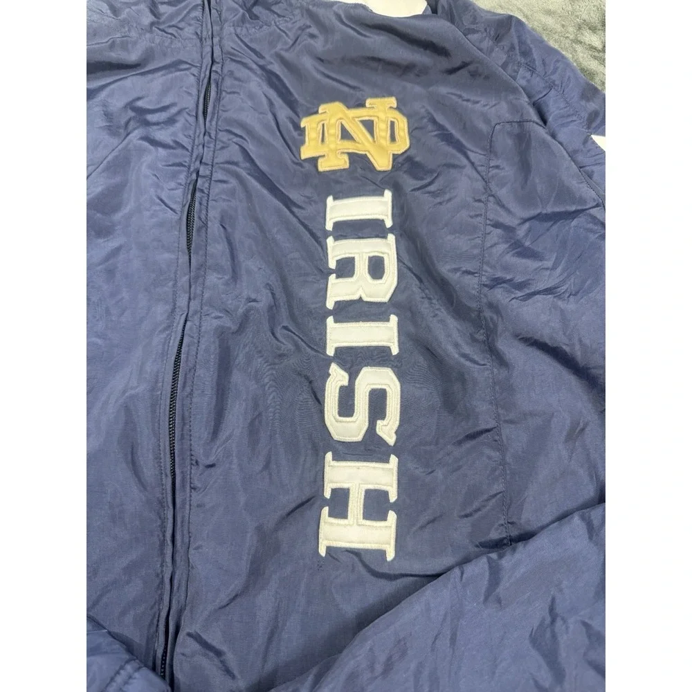 Adidas Notre Dame Fighting Irish Men's XL Climaproof Fleece Lined Jacket Navy